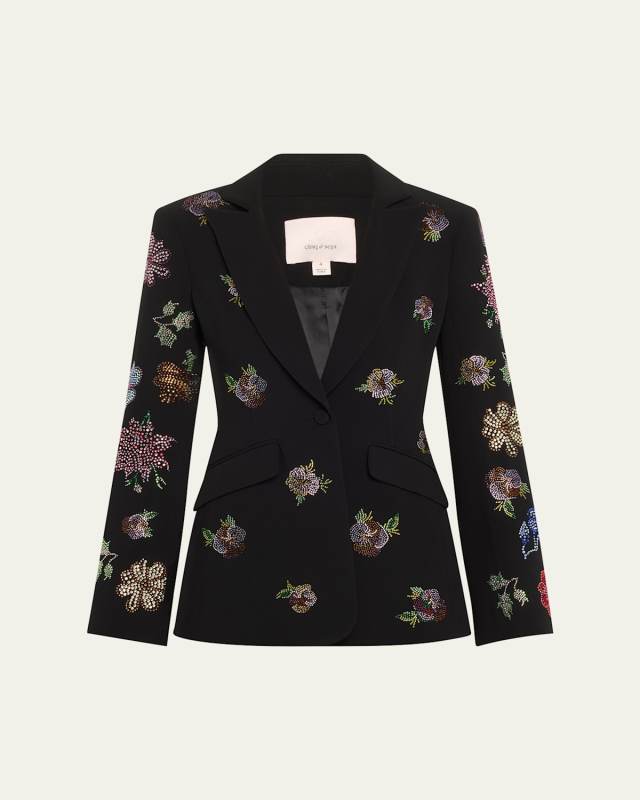 Cheyenne Rhinestone Pansy Garden Blazer